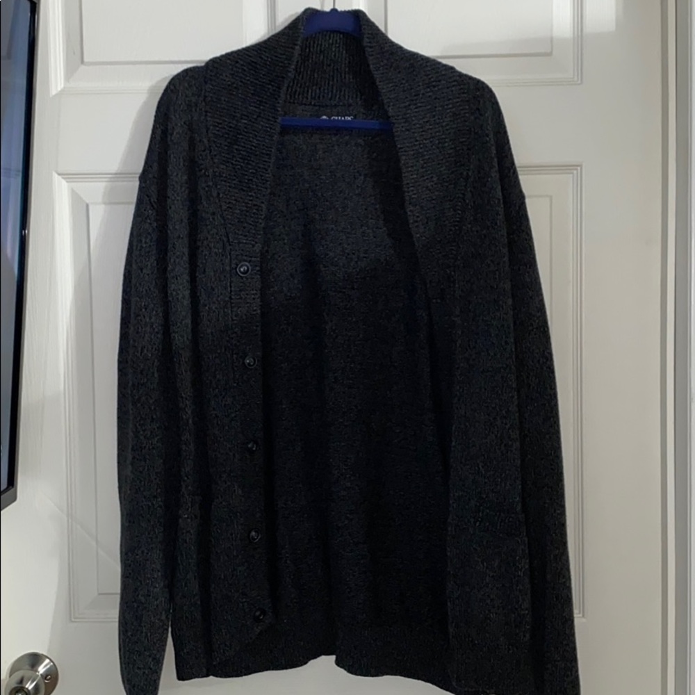Mens button up sweater
